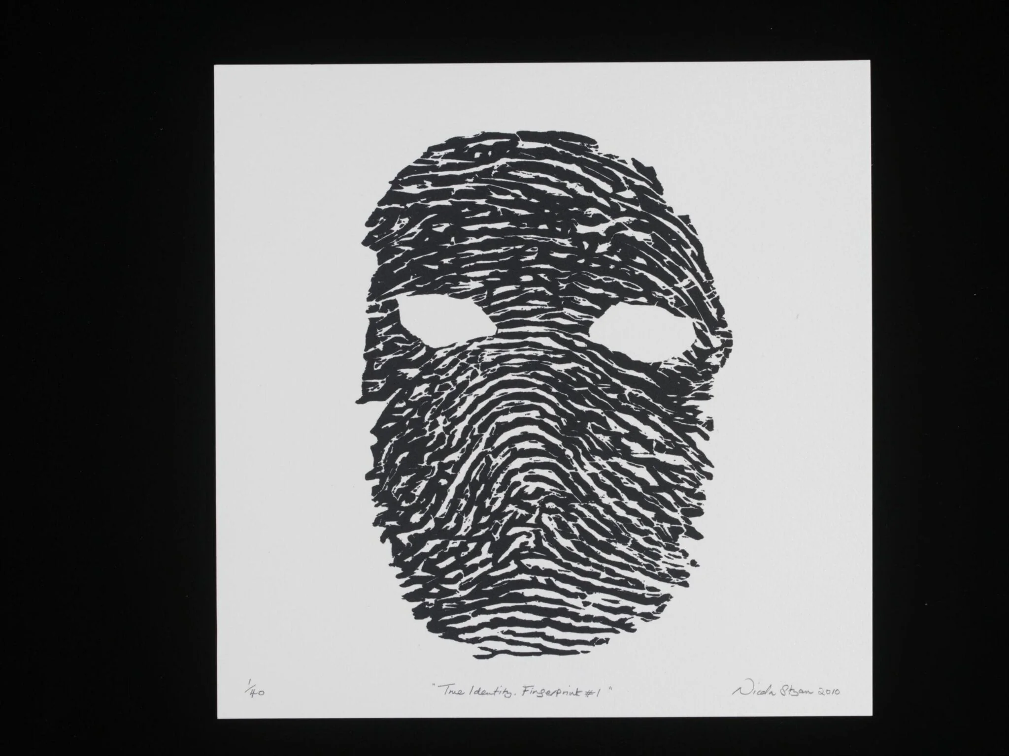 True Identity- Fingerprint #1, by Nicola Styan, 2010