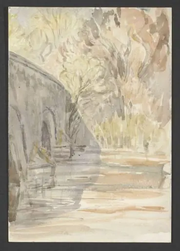 A bridge seen from a riverbank