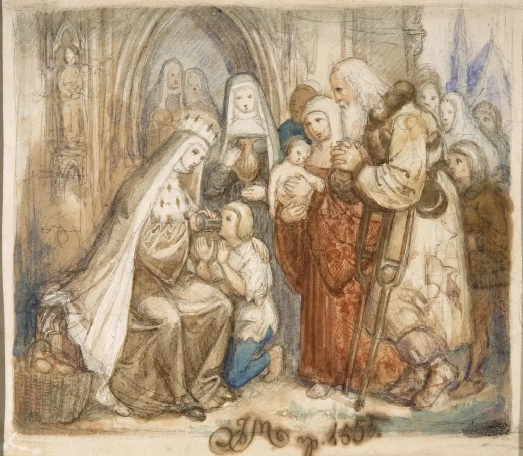 Saint Jadwiga among the Poor