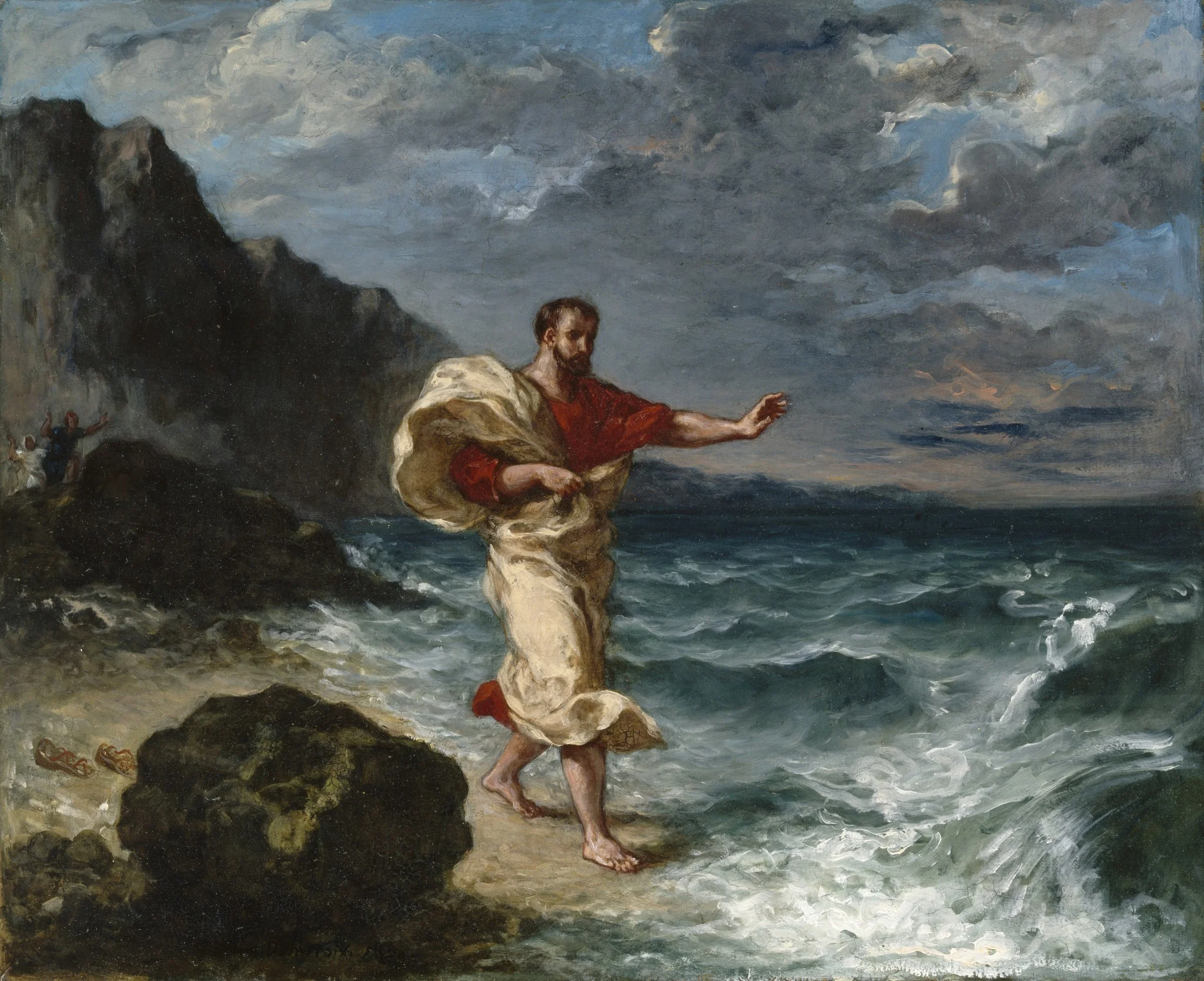 Demosthenes on the Seashore, by Eugène Delacroix, unspecified, 1859