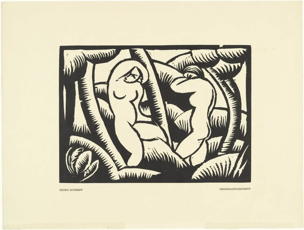 Untitled, by Georg Schrimpf, ink, 1918