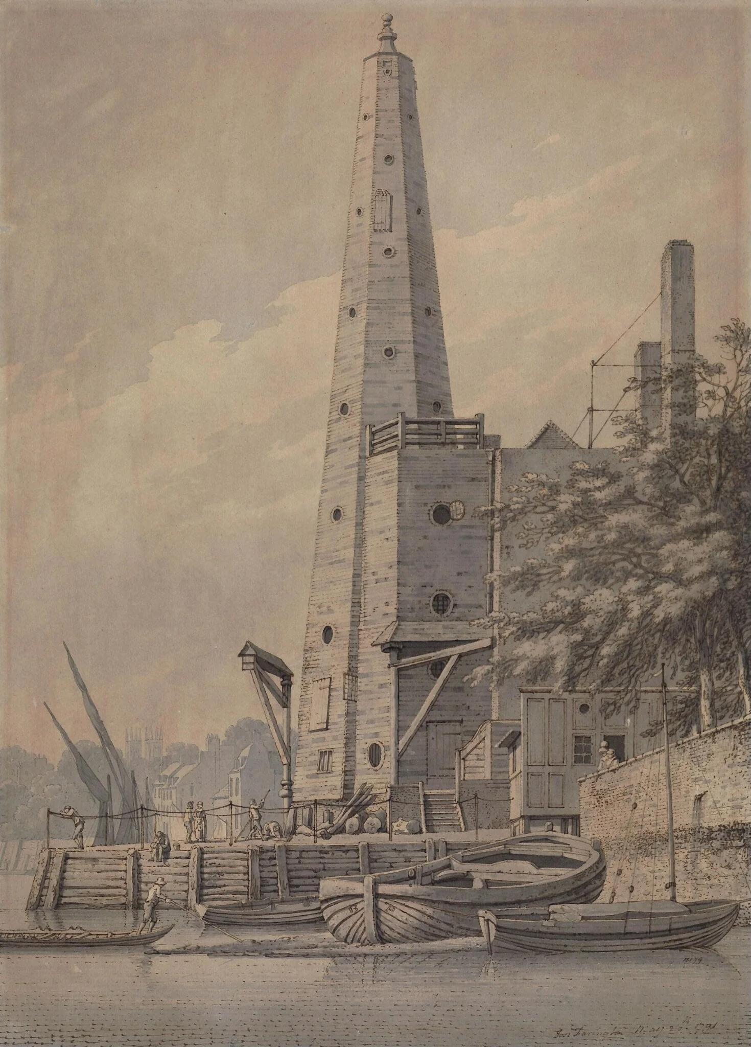 Old water tower at York Buildings, Whitehall