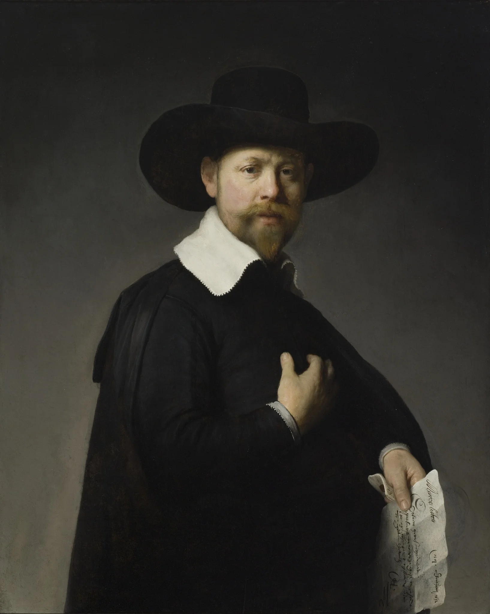 Portrait of Marten Looten, by Rembrandt, oil, 1632