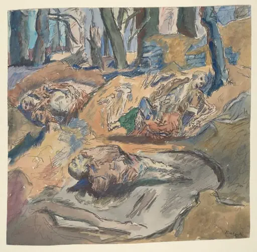Dead Scottish Soldiers on the Battlefield near Ypres