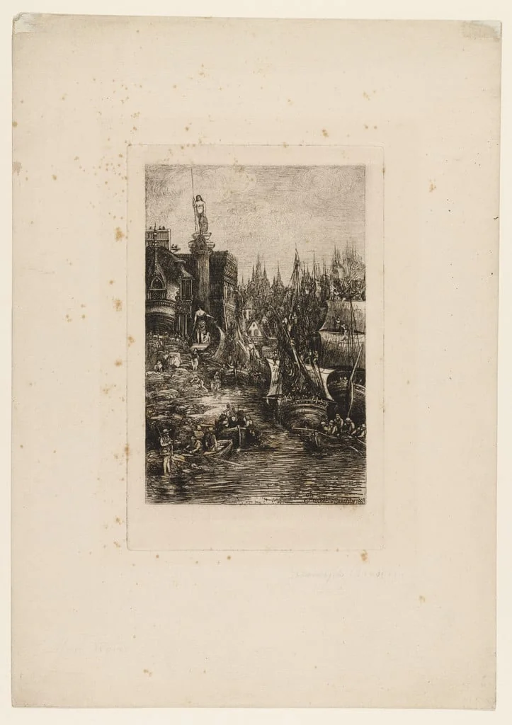 Untitled, by Rodolphe Bresdin, ink, 1883
