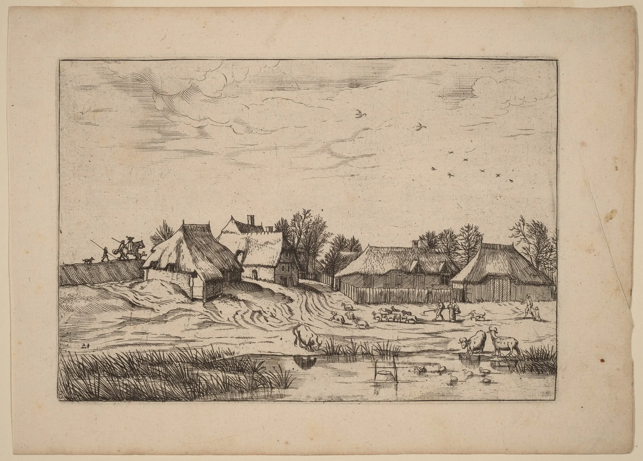 Farms, by Lucas van Doetechum, ink, 1676