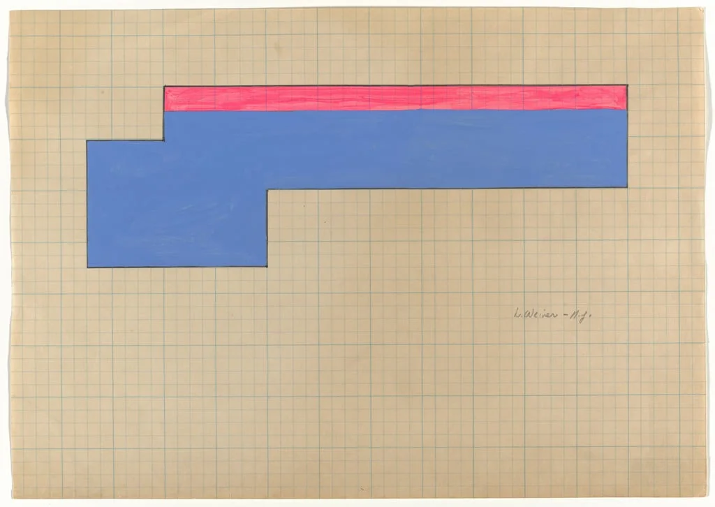 Untitled, by Lawrence Weiner, gouache, 1966