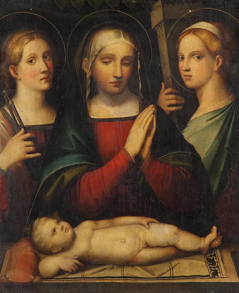 The Virgin Adoring the Child with Sts. Apollonia and Barbara