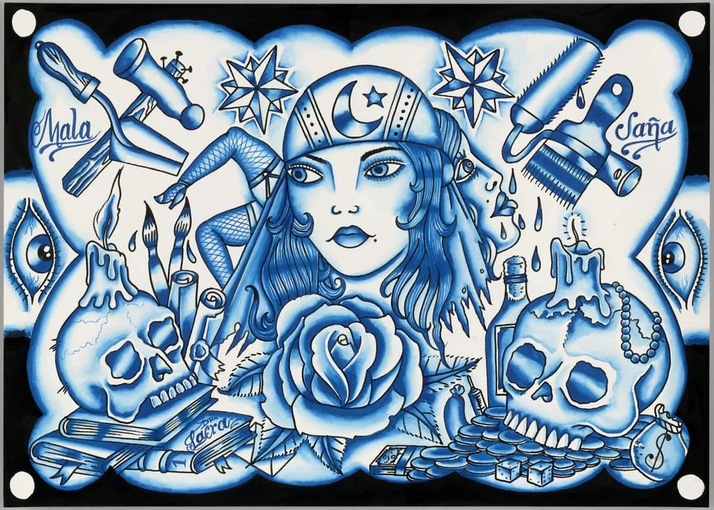 Untitled, by Dr. Lakra, ink, 2004
