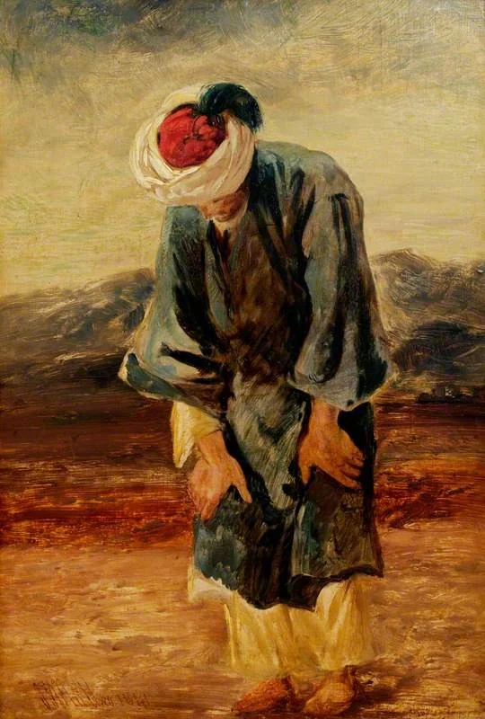 A Muslim at Prayer, by William James Müller, unspecified, 1841