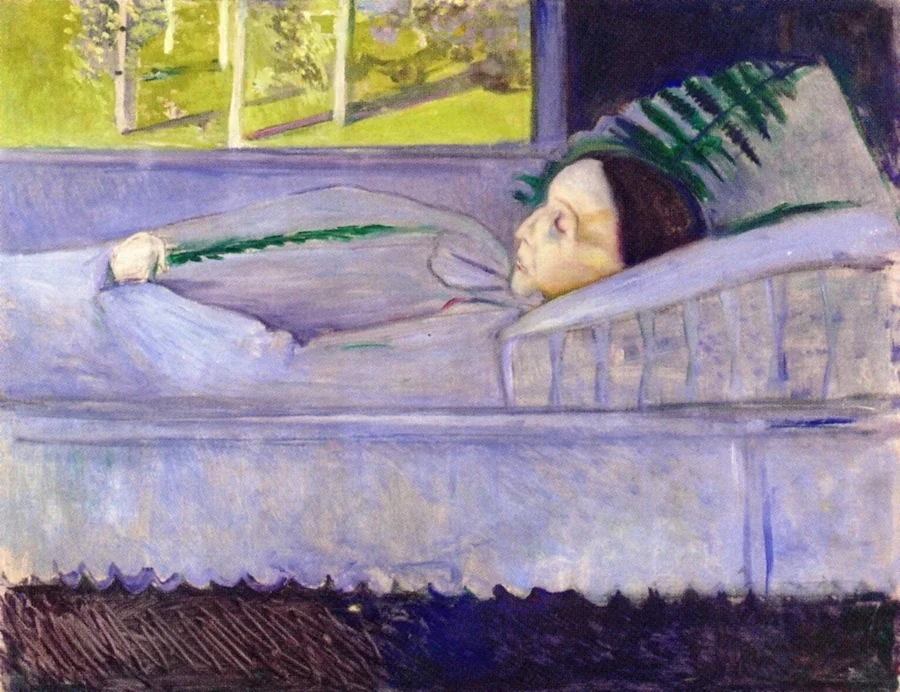 Death and Spring, by Edvard Munch, oil, 1897