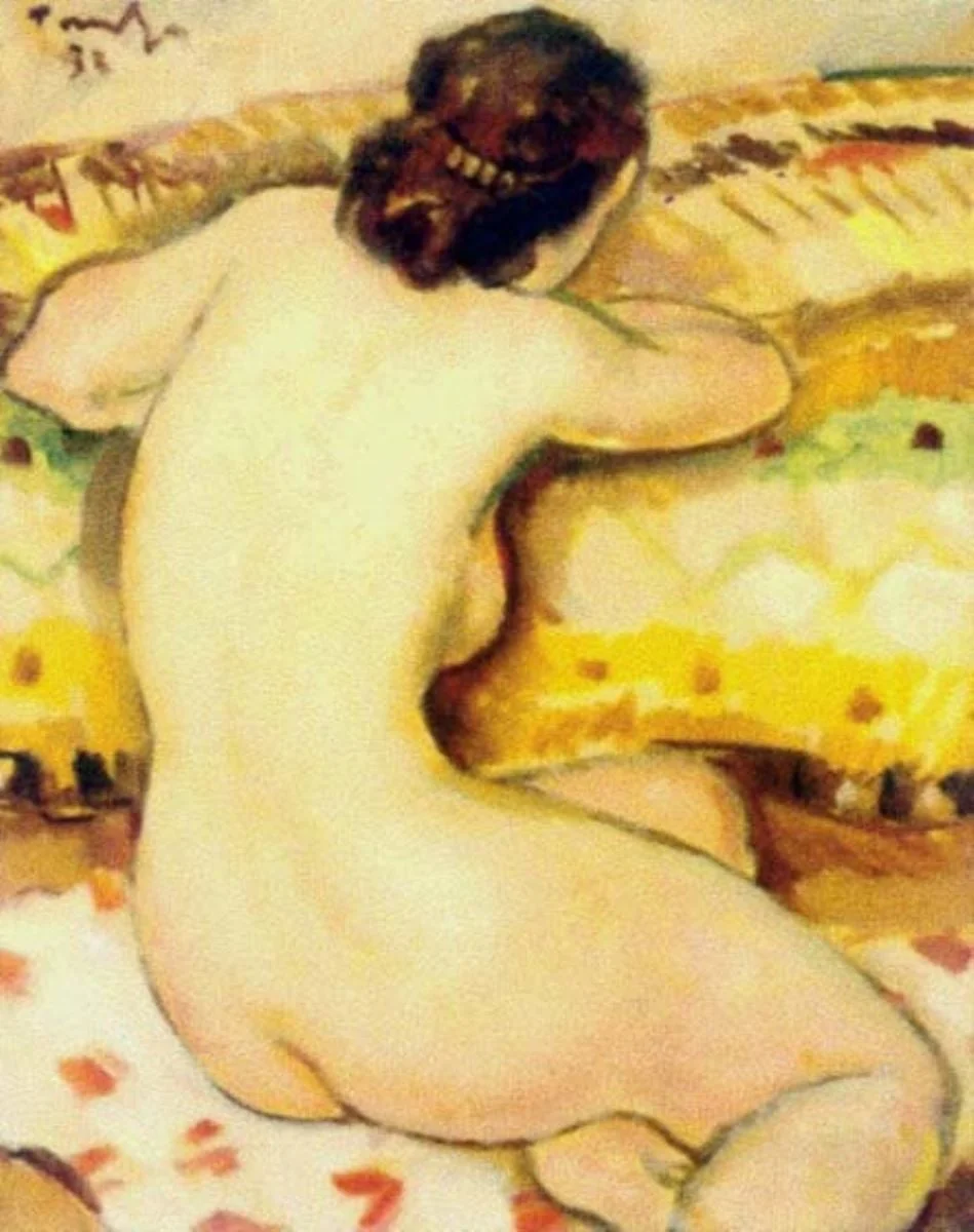 Nud - spate (Nud șezând)