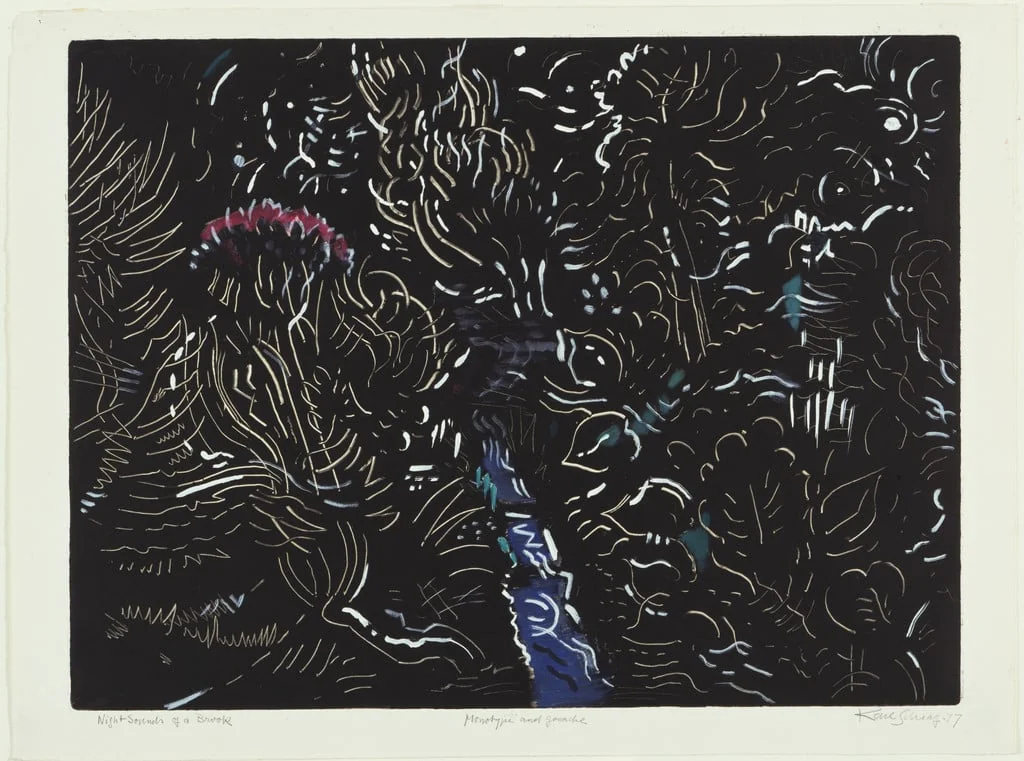 Untitled, by Karl Schrag, gouache, 1977