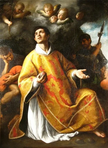 St. Stephen the Martyr, by Fabrizio Santafede, oil, 1607