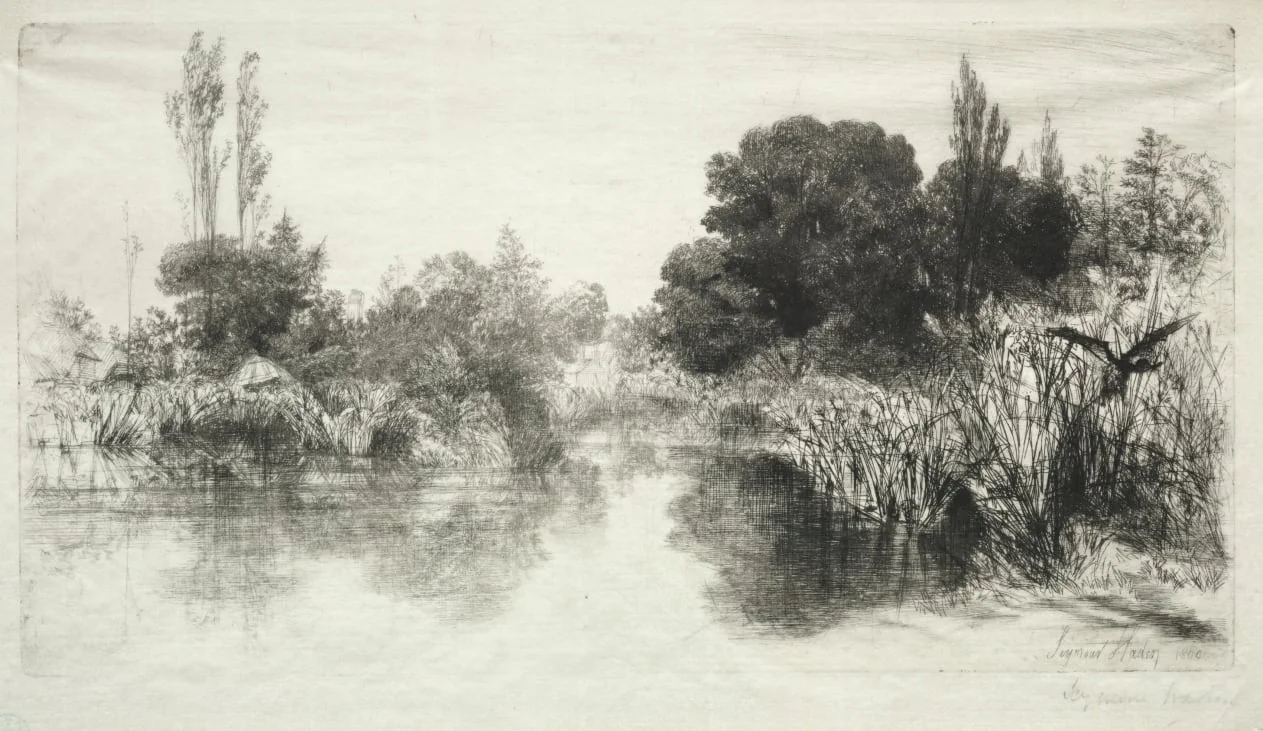 Shere Mill Pond (The Larger Plate), by Francis Seymour Haden, 1860