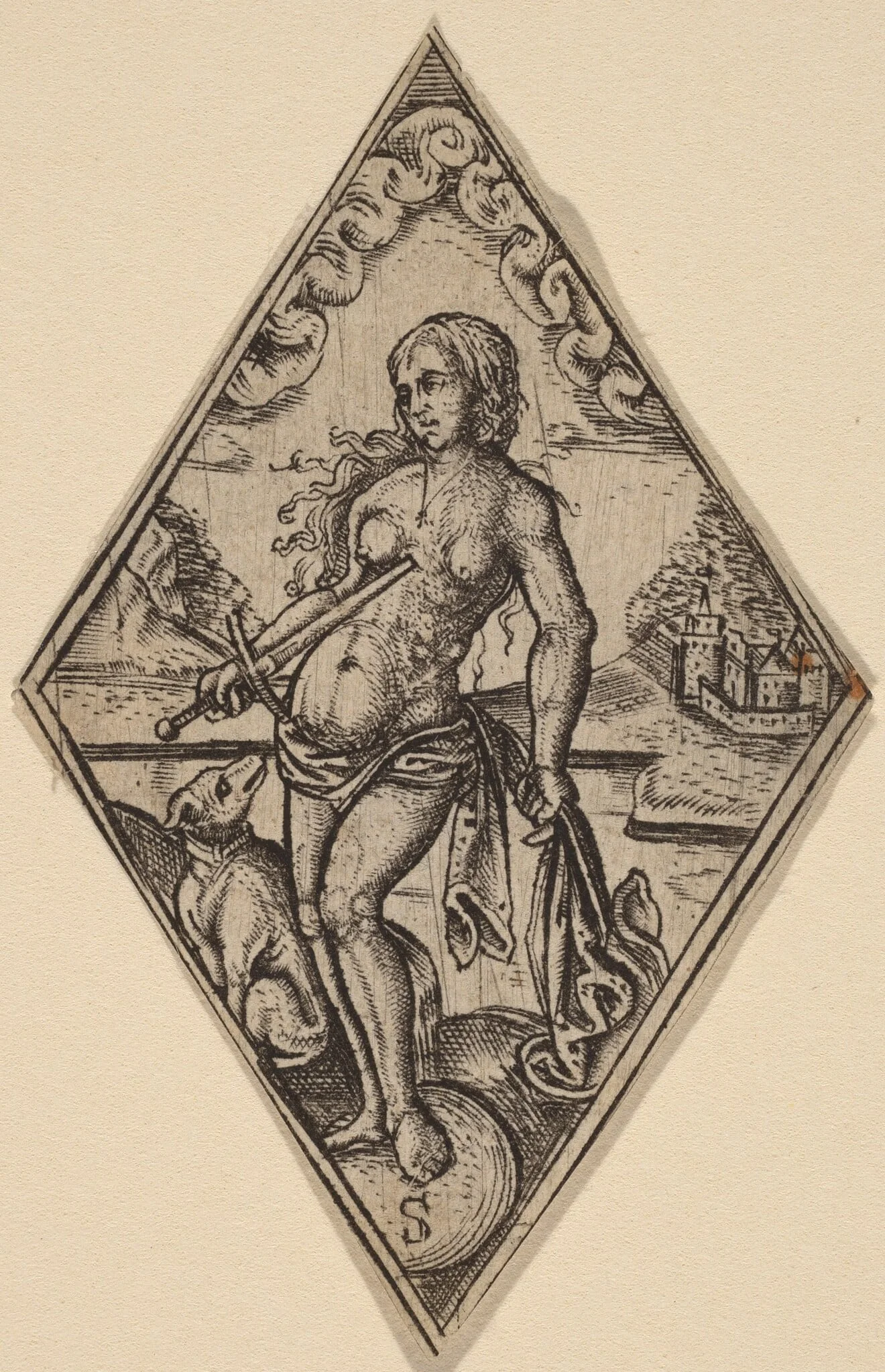 Lucretia, by Master S, ink, 1502