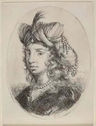 Sultaness Adorned with Pearls, Turned to the Left