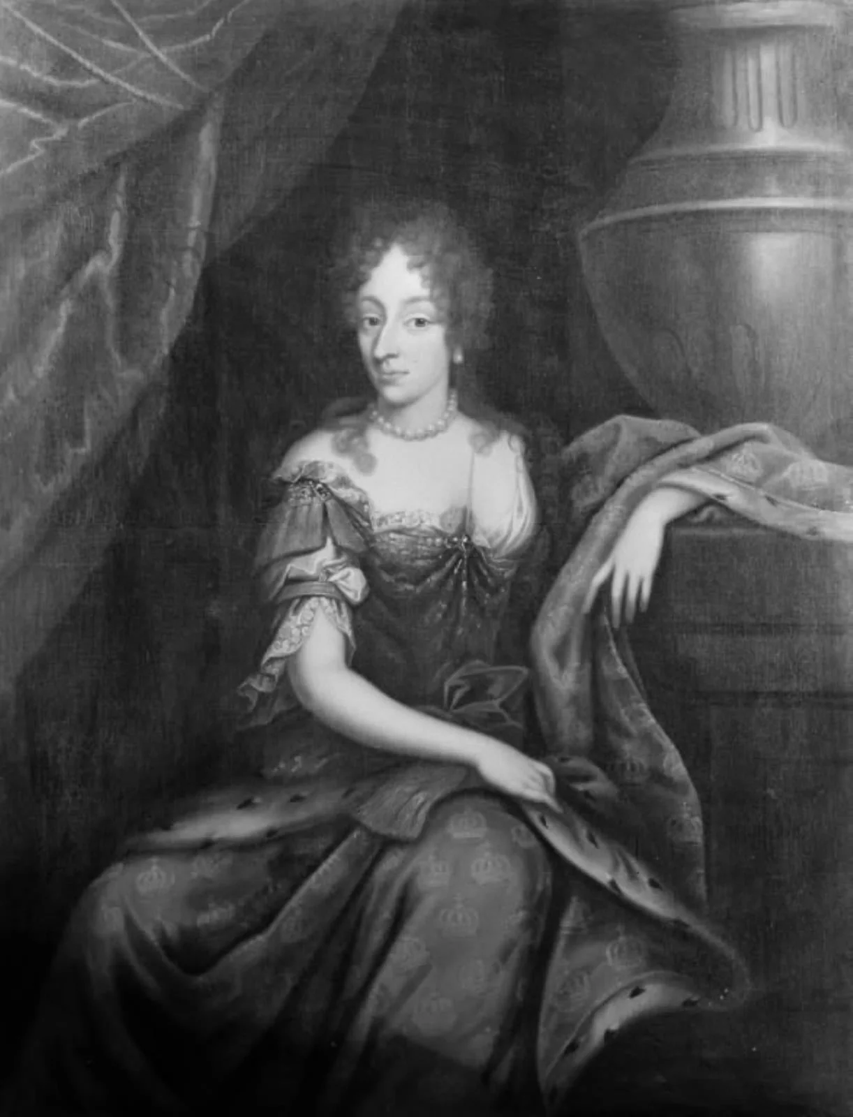 Dronning Charlotte Amalie (knæstykke), by Unknown, 1750