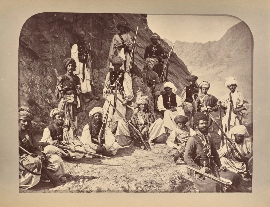The Khan of Lalpura and Officers, by John Burke, 1879