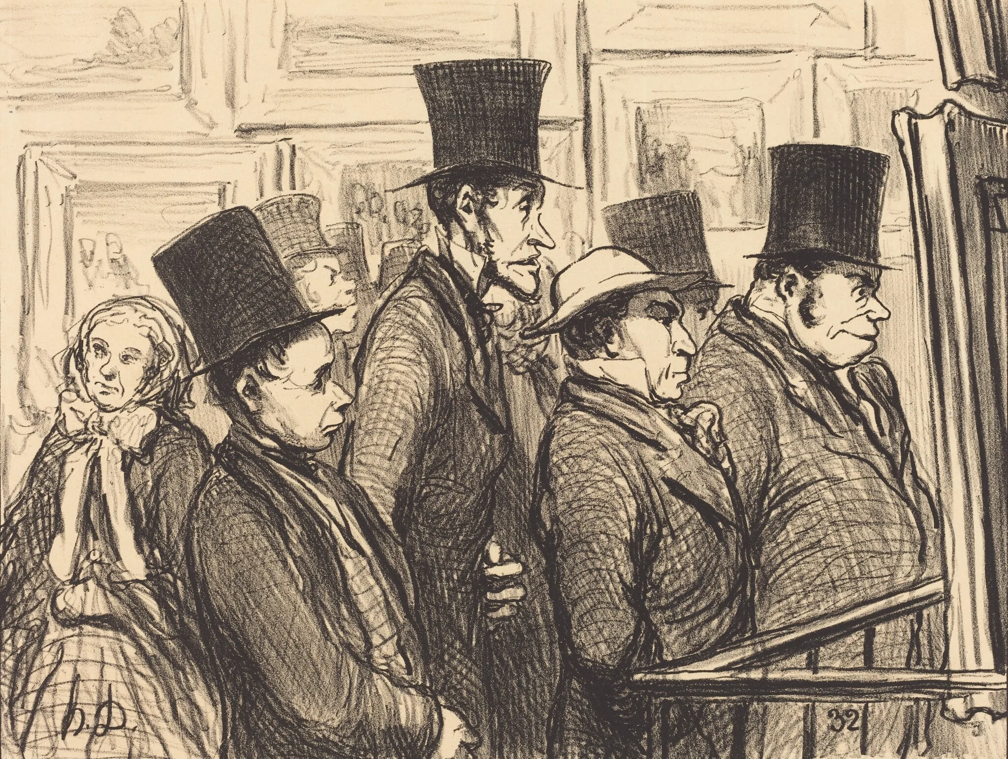 Cristi... v'la-t-y un boeuf qui est bien fait!..., by Honoré Daumier, ink, 1859