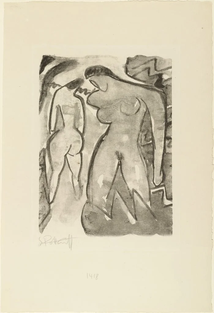 Untitled, by Karl Schmidt-Rottluff, ink, 1914