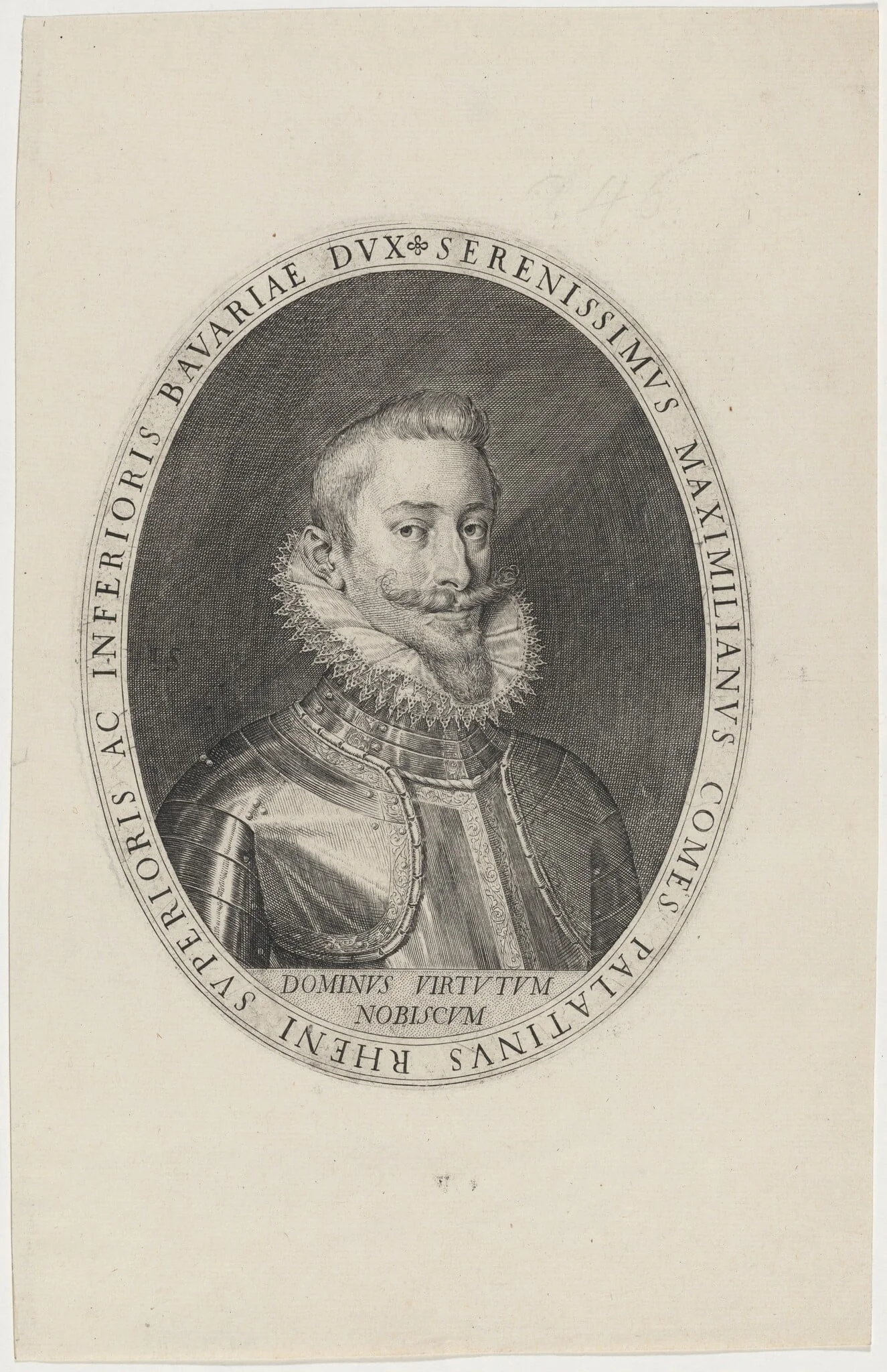 Maximilian I, Duke of Bavaria, by Jan Sadeler I, ink, 1575