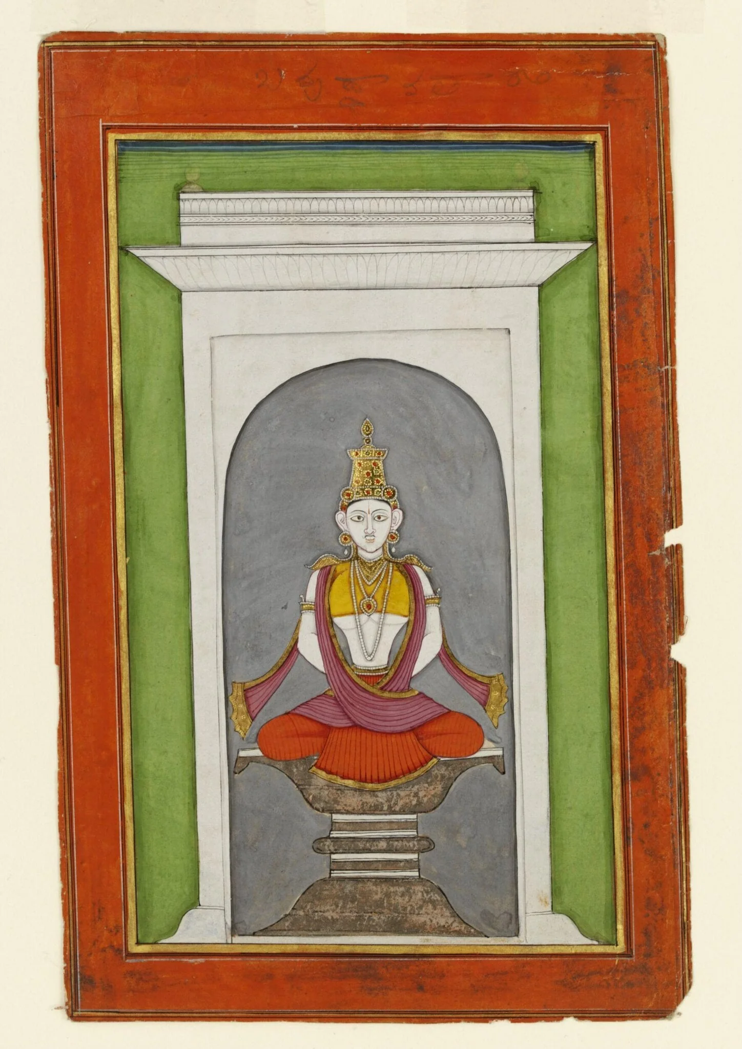 Buddha in meditation, by Unknown, paint, 1780