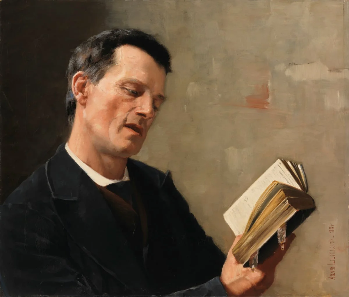 Virttä veisaava mies, by Arvid Liljelund, unspecified