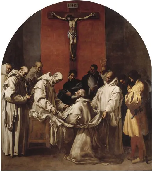 Bishop Hugo wears the Carthusian Habit