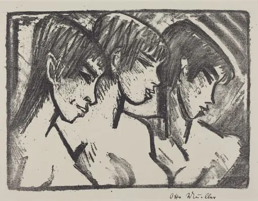 Three Girls in Profile (Drei Madchen im Profile)