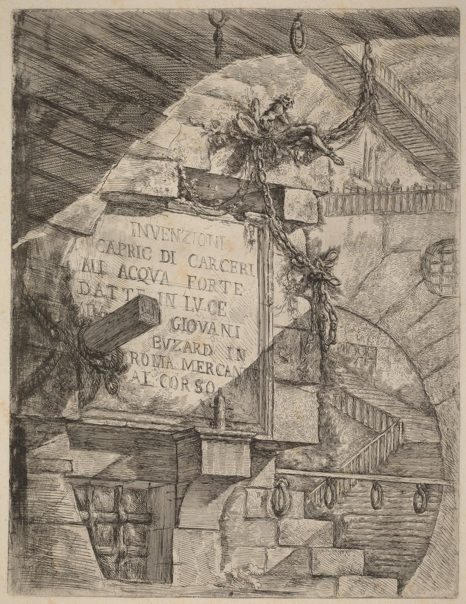 Title Plate, by Giovanni Battista Piranesi, ink, 1750