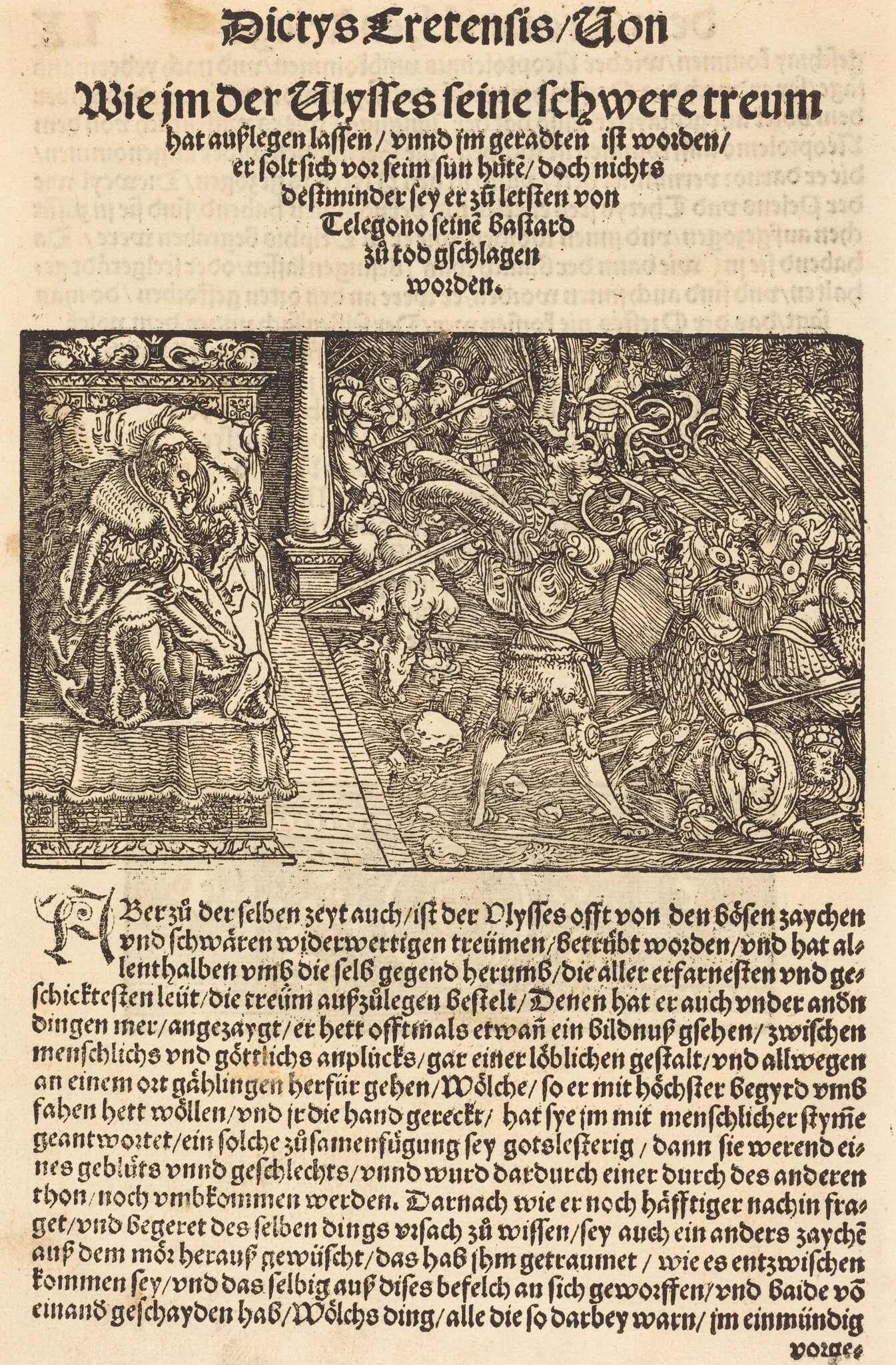Page from Troianischen Kreig - Ausberg, by Weiditz, II, Hans, ink, 1536
