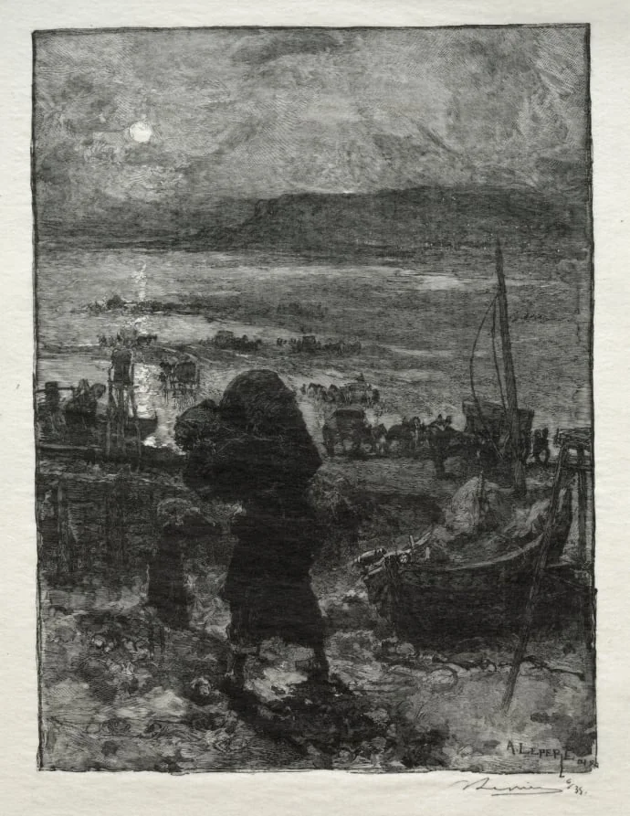 La Récolte du Sable, by Auguste Lepère, 1887