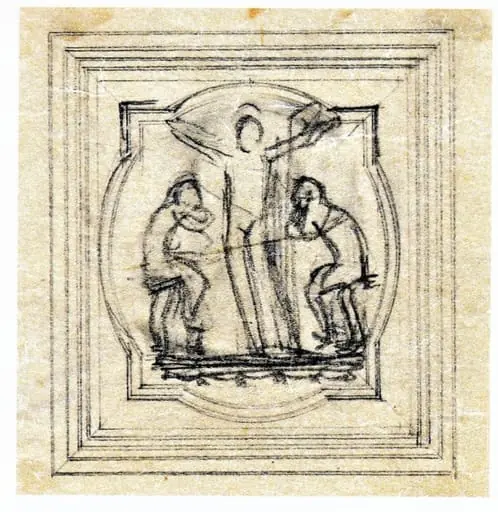 Schiță basorelief „Răstignirea”