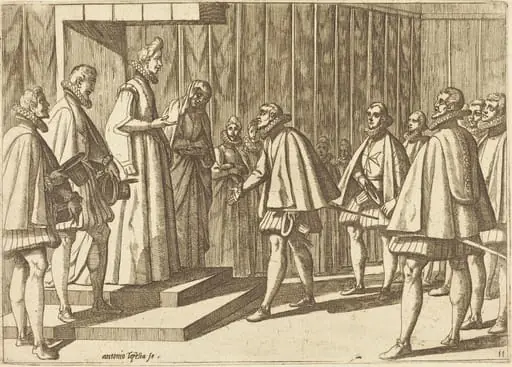 Italian Prince before Margaret of Austria