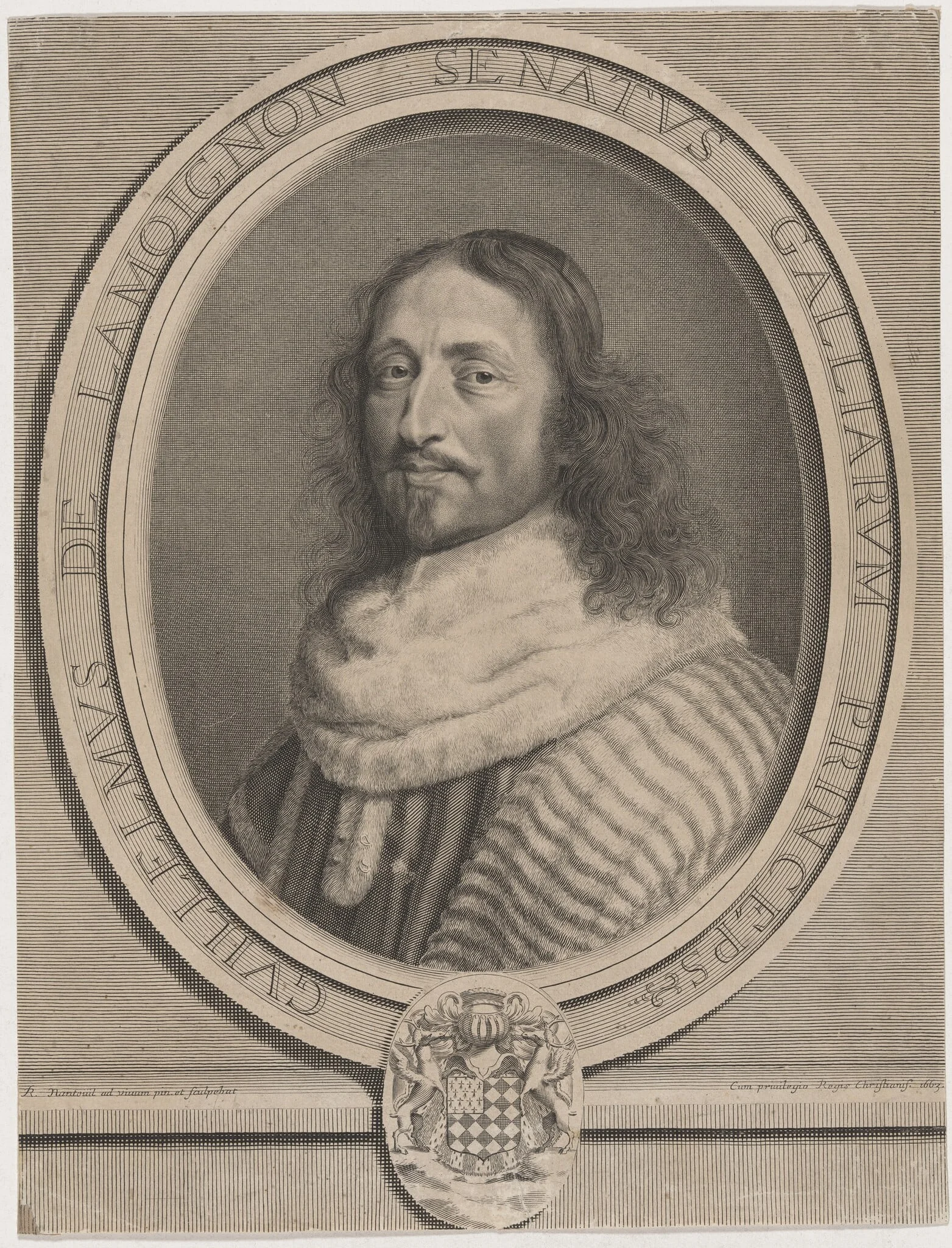 William of Lamoignon, by Robert Nanteuil, ink, 1663