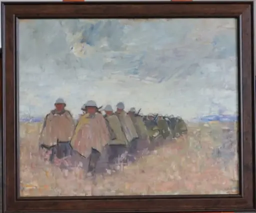 Coloană de infanteriști români