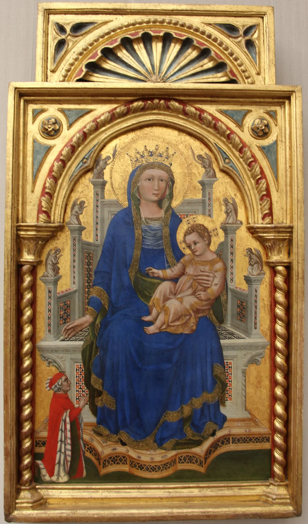 The Virgin and Blessing Child Enthroned with a Donor