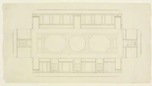 Elevations of the interior wall of Combe Bank