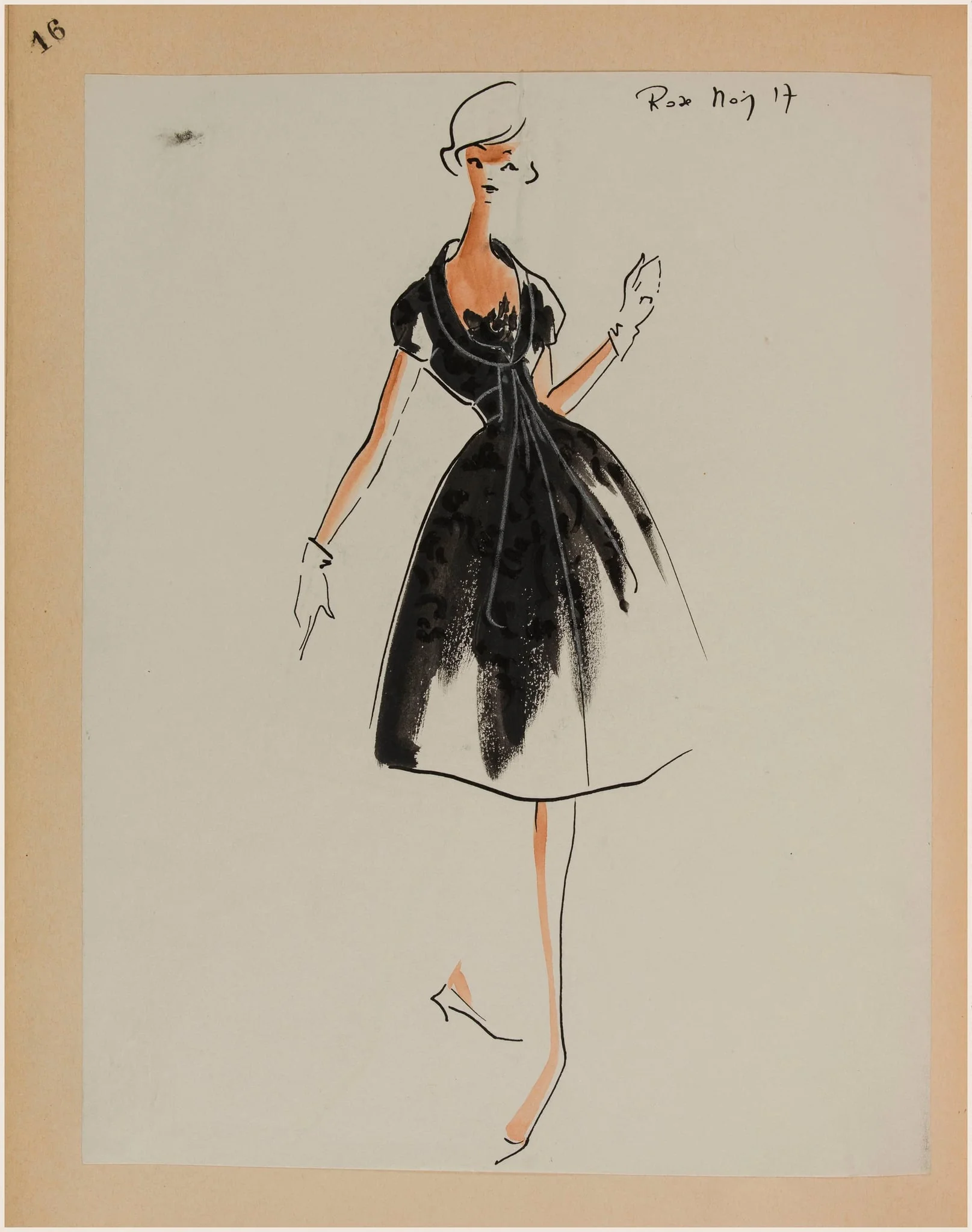 Rose noire, by Carven, 1958