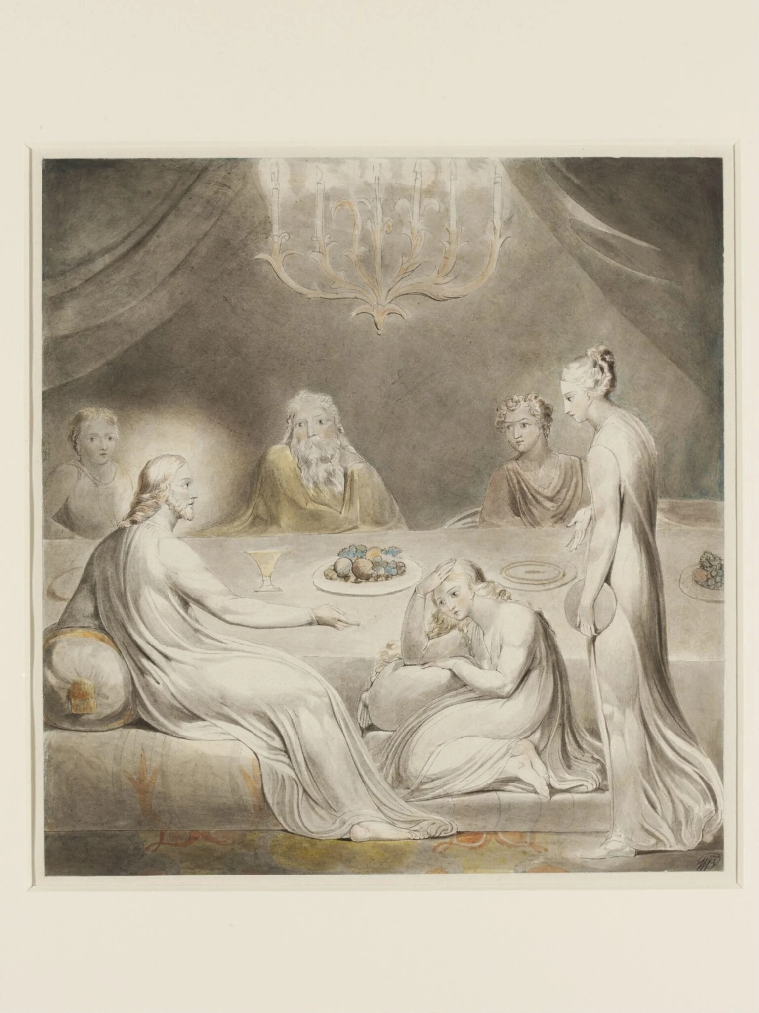 Christ in the house of Martha and Mary, by William Blake, watercolor, 1757