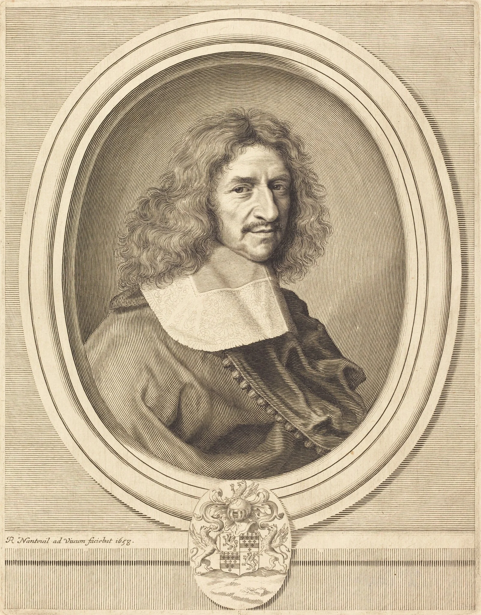 Louis Hesselin, by Robert Nanteuil, ink, 1658