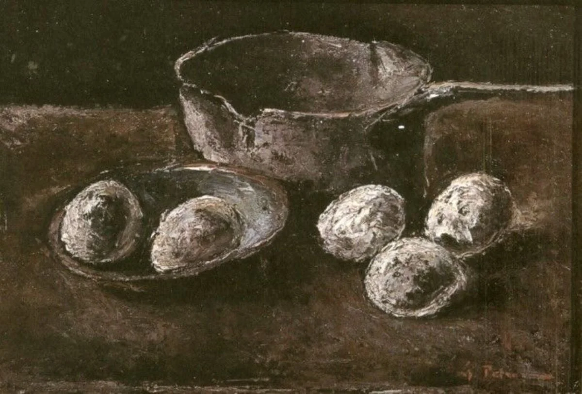 Natură statică cu ouă, by Gheorghe Petrașcu, 1920