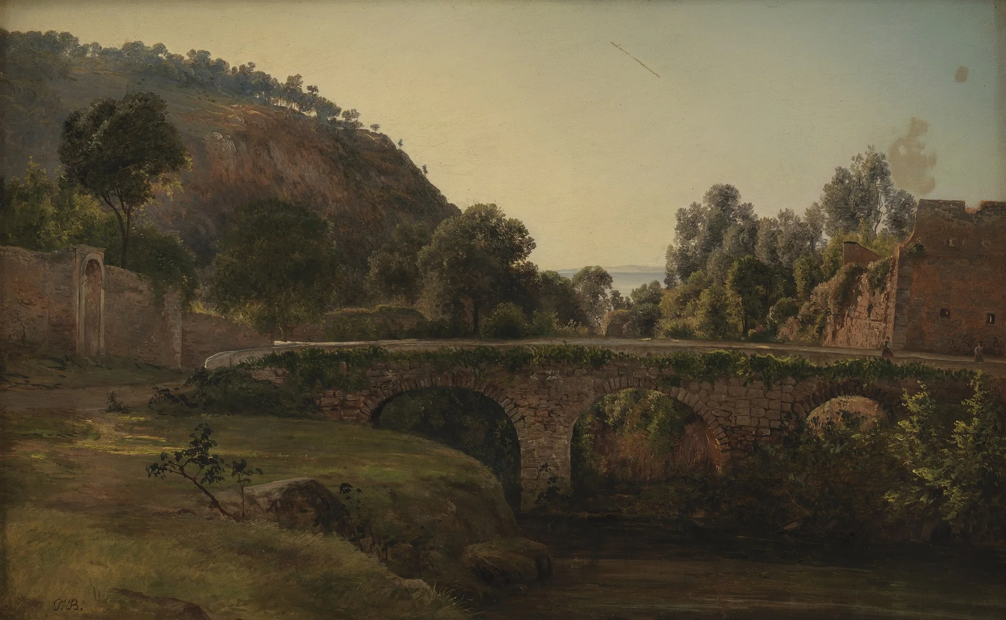 A Bridge near Sorrento, by Thorald Brendstrup, unspecified, 1850