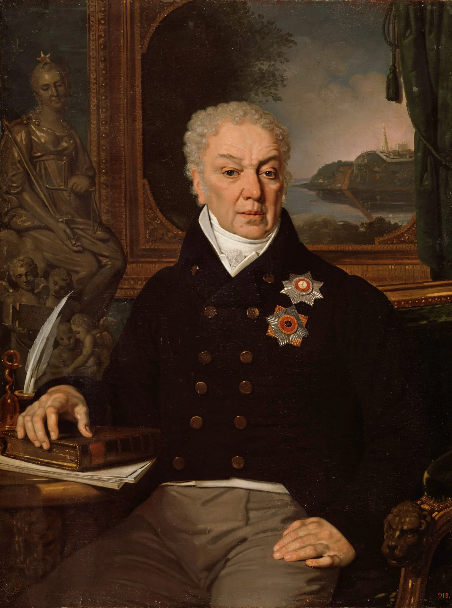 Portrait of Dmitry Prokofievich Troschinsky, by Vladimir Borovikovsky, oil, 1819