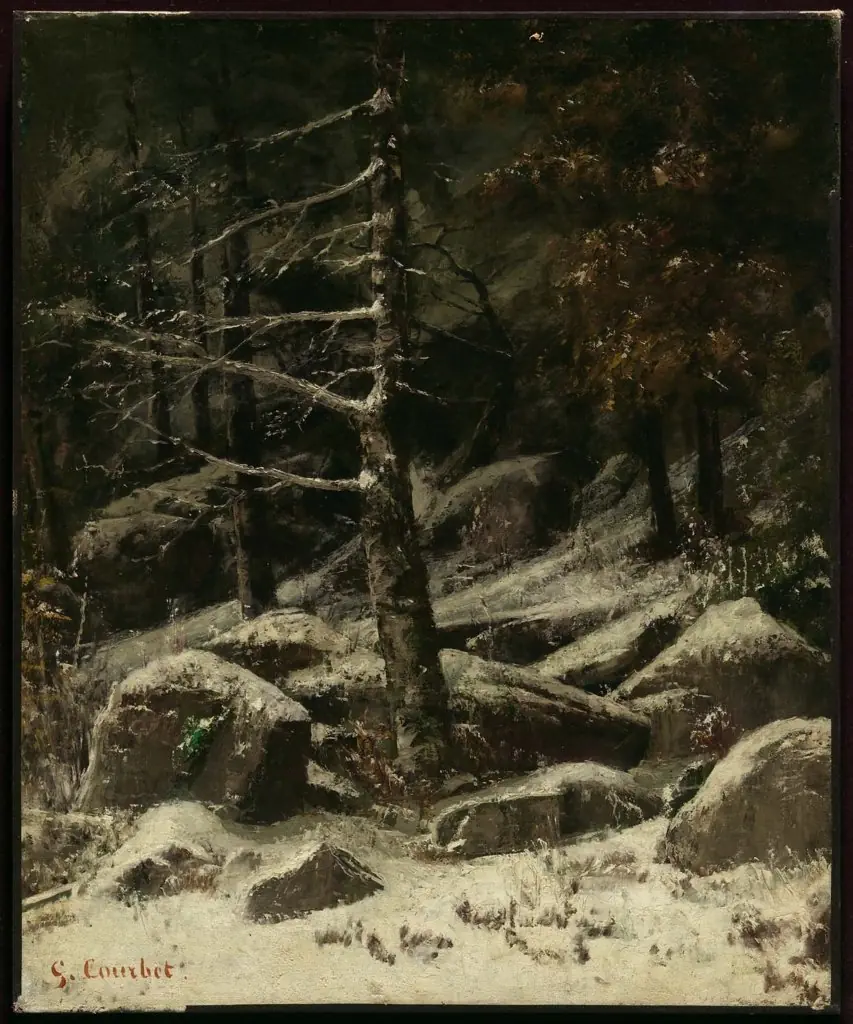 Wooded Hillside in Winter