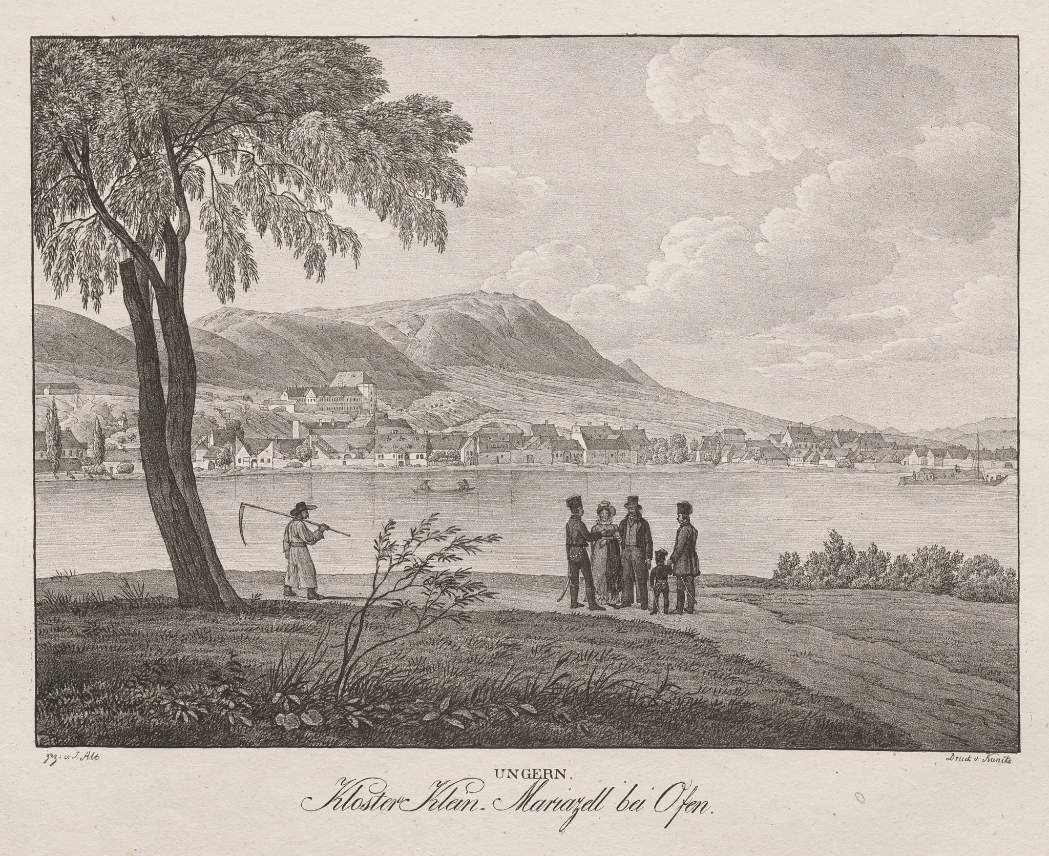 Ungern, Kloster Klein, Mariazell bei Ofen, by Jakob Alt, 1839