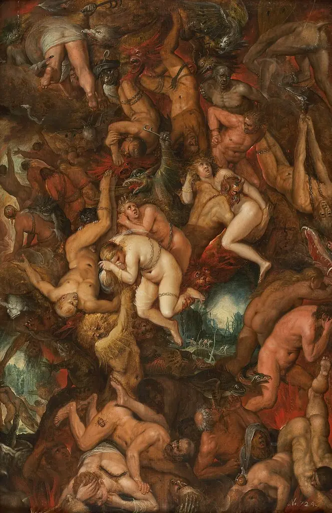 The Damned being cast into Hell