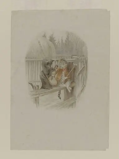 Kittens with game collected for the White Cat's supper