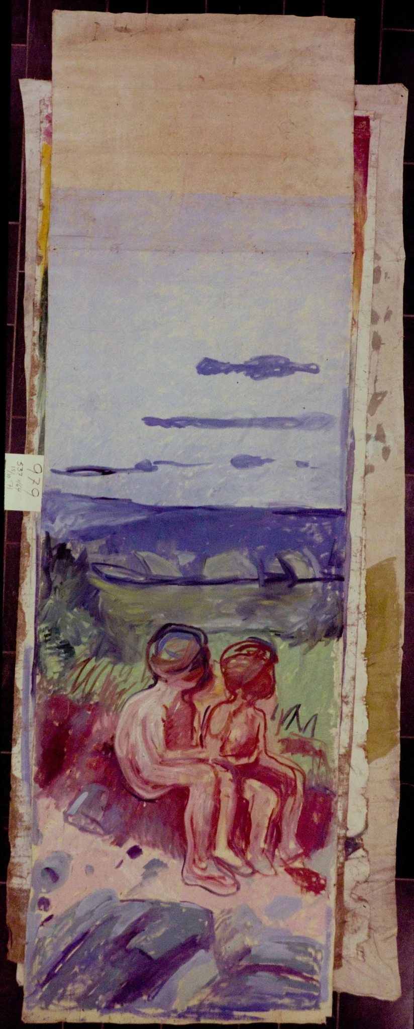 Alma Mater: Two Seated Children, by Edvard Munch, oil, 1914